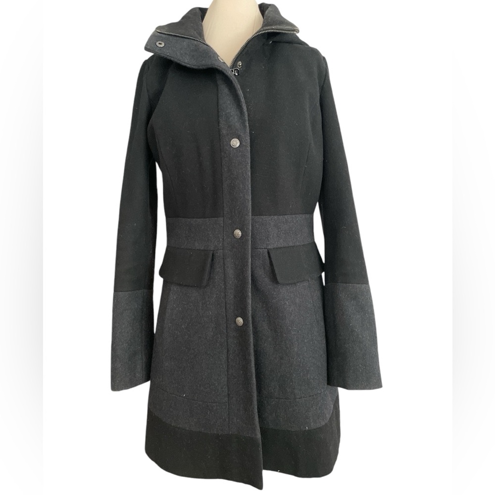 Guess Women’s Wool Blend Coat With Removable Hood